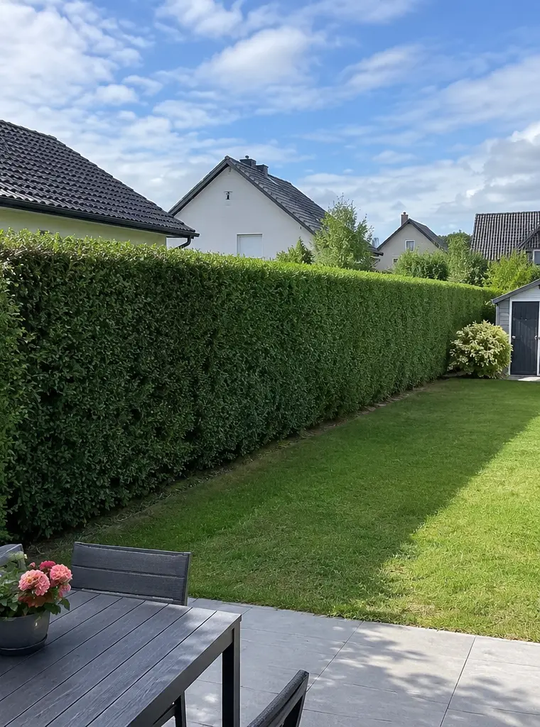 Gartenhecke nach dem Formschnitt